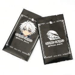 Custom Matte and glossy Packaging Aluminum Foil Recycle Trading Cards Bags Collectible Game Cards Packaging